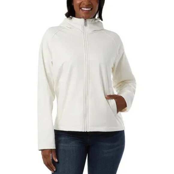 NWOT 32 Degrees Heat Women's Size XXL Ivory Hooded Windbreaker Jacket - Picture 1 of 10